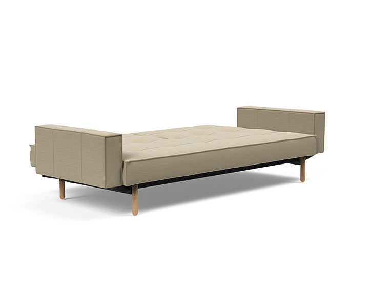 Splitback Styletto Sovesofa Light Wood med armlæn