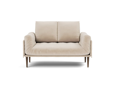 Rollo Styletto daybed med Classic madras i 410 Esina Almond, set forfra