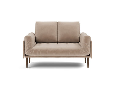 Rollo Styletto daybed med Spring madras i 417 Esina Mocha, set forfra