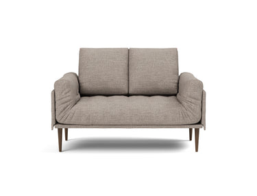 Rollo Styletto daybed med Spring madras i 472 Yuveno Warm Grey, set forfra