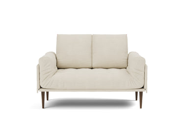 Rollo Styletto daybed med Spring madras i 594 Corduroy Ivory, set forfra