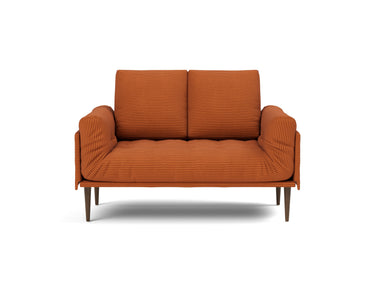 Rollo Styletto daybed med Spring madras i 595 Corduroy Burnt Orange, set forfra