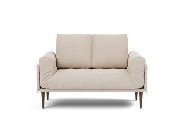 Rollo Styletto daybed med Spring madras i 612 Blida Sand Grey, set forfra