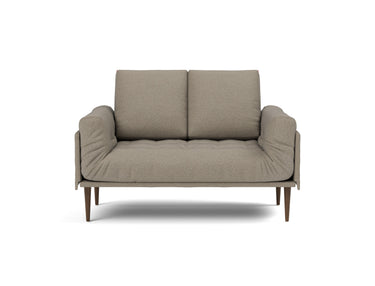 Rollo Styletto daybed med Spring madras i 850 Mahoga Caramel, set forfra