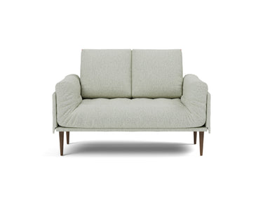 Rollo Styletto daybed med Classic madras i 888 Mozart Slate Brown, set forfra