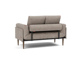 Rollo Styletto daybed med Spring madras i 472 Yuveno Warm Grey, set skråt bagfra