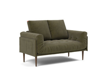 Rollo Styletto daybed med Classic madras i 316 Cordufine Pine Green, set skråt forfra