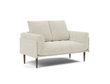 Rollo Styletto daybed med Spring madras i 357 Taura Off White, set skråt forfra
