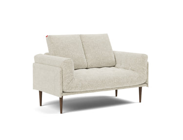 Rollo Styletto daybed med Spring madras i 357 Taura Off White, set skråt forfra