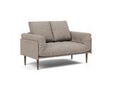 Rollo Styletto daybed med Spring madras i 472 Yuveno Warm Grey, set skråt forfra