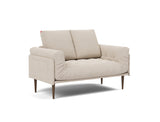 Rollo Styletto daybed med Spring madras i 612 Blida Sand Grey, set skråt forfra
