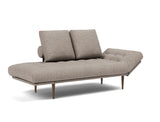 Rollo Styletto daybed med Classic madras i 472 Yuveno Warm Grey, med hovedenden hævet