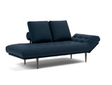 Rollo Styletto daybed med Spring madras i 528 Mixed Dance Blue, med hovedenden hævet
