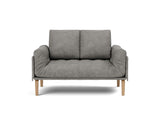 Rollo Bow daybed med Spring madras i 282 Avella Warm Grey, set forfra