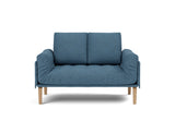 Rollo Bow daybed med Spring madras i 302 Weda Blue, set forfra