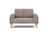 Rollo Bow daybed med Spring madras i 318 Cordufine Beige, set forfra