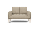 Rollo Bow daybed med Classic madras i 356 Taura Sand, set forfra
