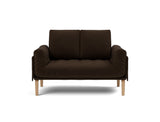 Rollo Bow daybed med Classic madras i 358 Taura Chocco, set forfra