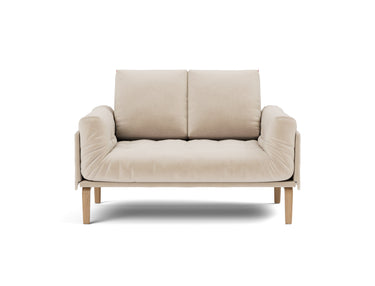 Rollo Bow daybed med Spring madras i 410 Esina Almond, set forfra