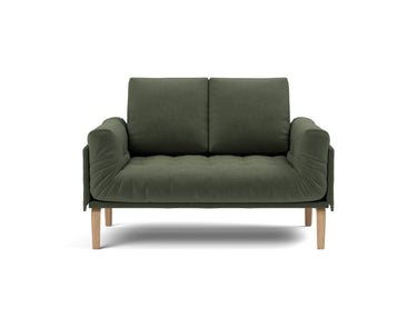 Rollo Bow daybed med Classic madras i 413 Esina Olive Green, set forfra