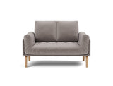 Rollo Bow daybed med Spring madras i 418 Esina Truffle, set forfra