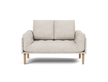 Rollo Bow daybed med Spring madras i 470 Yuveno Natural, set forfra