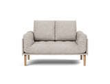 Rollo Bow daybed med Spring madras i 471 Yuveno Sand, set forfra