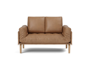 Rollo Bow daybed med Spring madras i 551 Faunal Brown, set forfra