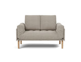 Rollo Bow daybed med Spring madras i 579 Kenya Gravel, set forfra