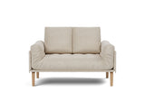 Rollo Bow daybed med Spring madras i 586 Phobos Latte, set forfra