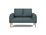 Rollo Bow daybed med Spring madras i 851 Mahoga Dark Blue, set forfra