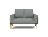 Rollo Bow daybed med Spring madras i 852 Mahoga Seal Grey, set forfra