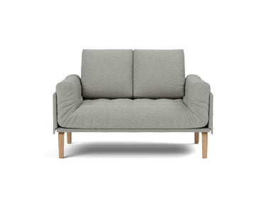 Rollo Bow daybed med Spring madras i 853 Mahoga Dove Grey, set forfra