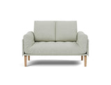 Rollo Bow daybed med Classic madras i 888 Mozart Slate Brown, set forfra