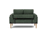 Rollo Bow daybed med Spring madras i 281 Avella Pine Green, set bagfra