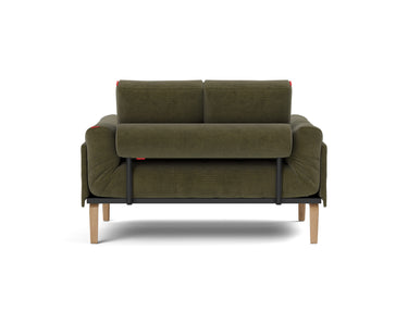 Rollo Bow daybed med Classic madras i 316 Cordufine Pine Green, set bagfra