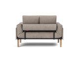 Rollo Bow daybed med Classic madras i 472 Yuveno Warm Grey, set bagfra