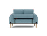 Rollo Bow daybed med Spring madras i 525 Mixed Dance Light Blue, set bagfra