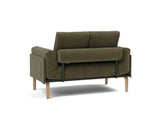 Rollo Bow daybed med Spring madras i 316 Cordufine Pine Green, set skråt bagfra