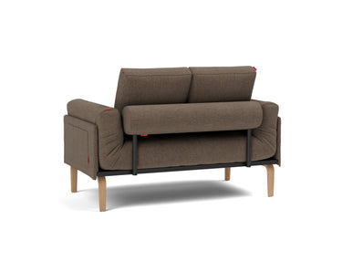 Rollo Bow daybed med Classic madras i 411 Esina Cedar Brown, set skråt bagfra