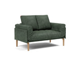 Rollo Bow daybed med Classic madras i 281 Avella Pine Green, set skråt forfra