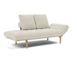 Rollo Bow daybed med Spring madras i 357 Taura Off White, med hovedenden hævet