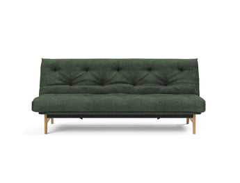 Aslak 120 sovesofa med Nordic Soft Spring madras i 281 Avella Pine Green, set forfra