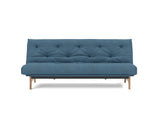 Aslak 120 sovesofa med Spring madras i 302 Weda Blue, set forfra