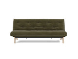 Aslak 120 sovesofa med Classic madras i 316 Cordufine Pine Green, set forfra
