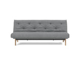 Aslak 120 sovesofa med Nordic Soft Spring madras i 320 Corocco Shadow Grey, set forfra