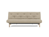 Aslak 120 sovesofa med Nordic Soft Spring madras i 356 Taura Sand, set forfra