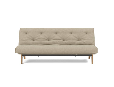 Aslak 120 sovesofa med Nordic Soft Spring madras i 356 Taura Sand, set forfra