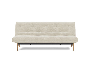 Aslak 120 sovesofa med Spring madras i 357 Taura Off White, set forfra