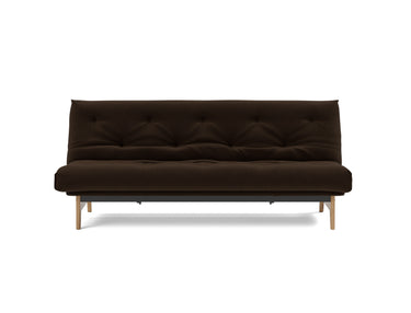 Aslak 120 sovesofa med Classic madras i 358 Taura Chocco, set forfra